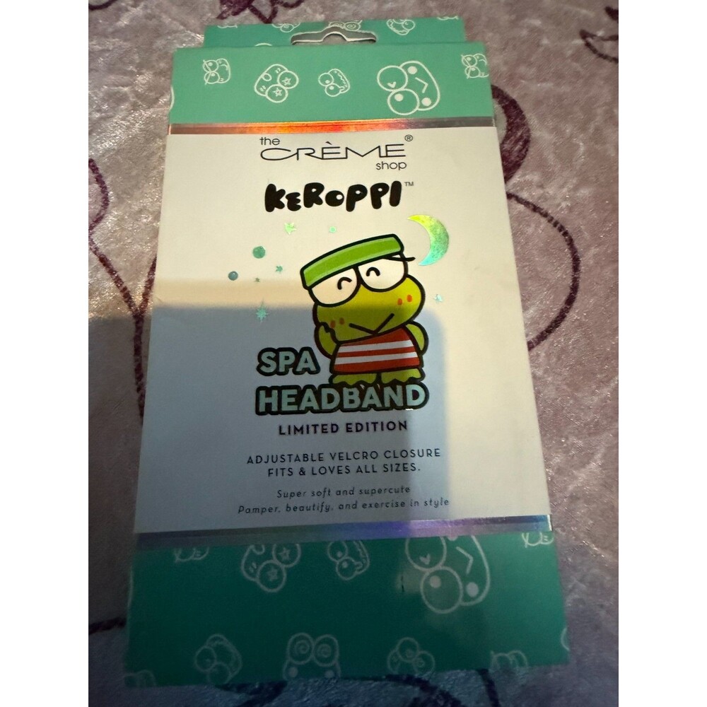 THE CREME SHOP Keroppi Spa Headband ADJUSTABLE ONE SIZE ADULT Limited Edition